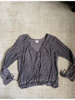 O'Neill Purple Patterned Scoop Neck
